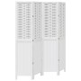 Biombo separador de 4 paneles madera maciza Paulownia blanco de vidaXL, Divisores de ambientes - Ref: Foro24-358722, Precio: ...