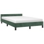 Estructura cama con cabecero terciopelo verde oscuro 120x190 cm de vidaXL, Camas y somieres - Ref: Foro24-379550, Precio: 113...