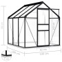 Invernadero con estructura base aluminio gris antracita 3,61 m² de vidaXL, Invernaderos - Ref: Foro24-48215, Precio: 375,05 €...