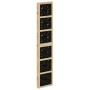 Biombo separador 5 paneles madera maciza Paulownia marrón negro de vidaXL, Divisores de ambientes - Ref: Foro24-358807, Preci...