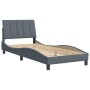 Estructura de cama con cabecero terciopelo gris oscuro 90x190cm de vidaXL, Camas y somieres - Ref: Foro24-3207820, Precio: 15...