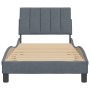 Estructura de cama con cabecero terciopelo gris oscuro 90x190cm de vidaXL, Camas y somieres - Ref: Foro24-3207820, Precio: 15...