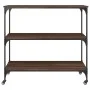 Carrito de cocina madera ingeniería marrón roble 102x50x95 cm de vidaXL, Carros de cocina y comedor - Ref: Foro24-842325, Pre...