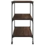 Carrito de cocina madera ingeniería marrón roble 102x50x95 cm de vidaXL, Carros de cocina y comedor - Ref: Foro24-842325, Pre...