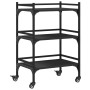 Carrito de cocina madera de ingeniería negro 50x35x75,5 cm de vidaXL, Carros de cocina y comedor - Ref: Foro24-842346, Precio...