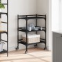 Carrito de cocina madera de ingeniería negro 50x35x75,5 cm de vidaXL, Carros de cocina y comedor - Ref: Foro24-842346, Precio...