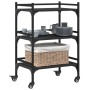 Carrito de cocina madera de ingeniería negro 50x35x75,5 cm de vidaXL, Carros de cocina y comedor - Ref: Foro24-842346, Precio...