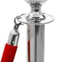 Cuerda para poste de control de masas terciopelo rojo plateado de vidaXL, Barreras de seguridad - Ref: Foro24-51167, Precio: ...