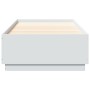 Estructura de cama con LED madera ingeniería blanco 90x200 cm de vidaXL, Camas y somieres - Ref: Foro24-3209632, Precio: 139,...