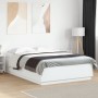Estructura de cama con LED madera ingeniería blanco 160x200 cm de vidaXL, Camas y somieres - Ref: Foro24-3209597, Precio: 180...
