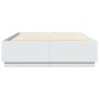Estructura de cama con LED madera ingeniería blanco 160x200 cm de vidaXL, Camas y somieres - Ref: Foro24-3209597, Precio: 180...