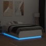 Estructura de cama con LED madera ingeniería blanco 120x190 cm de vidaXL, Camas y somieres - Ref: Foro24-3209653, Precio: 162...