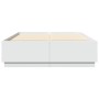 Estructura de cama con LED madera ingeniería blanco 120x200 cm de vidaXL, Camas y somieres - Ref: Foro24-3209618, Precio: 175...