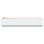 White engineered wood bed frame with LED 120x200 cm by vidaXL, Beds and slatted bases - Ref: Foro24-3209618, Price: 168,42 €,...