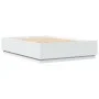 White engineered wood bed frame with LED 120x200 cm by vidaXL, Beds and slatted bases - Ref: Foro24-3209618, Price: 168,42 €,...