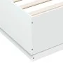 White engineered wood bed frame with LED 120x200 cm by vidaXL, Beds and slatted bases - Ref: Foro24-3209618, Price: 168,42 €,...