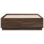 Estructura cama con luces LED madera roble marrón 140x190 cm de vidaXL, Camas y somieres - Ref: Foro24-3209645, Precio: 171,1...