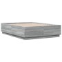 Estructura cama con luces LED madera gris Sonoma 120x190 cm de vidaXL, Camas y somieres - Ref: Foro24-3209658, Precio: 161,67...