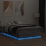 Estructura cama con luces LED madera gris Sonoma 120x190 cm de vidaXL, Camas y somieres - Ref: Foro24-3209658, Precio: 161,67...