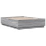 Estructura cama con luces LED madera gris Sonoma 120x190 cm de vidaXL, Camas y somieres - Ref: Foro24-3209658, Precio: 161,67...