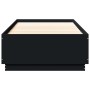 Estructura cama con luces LED madera ingeniería negro 100x200cm de vidaXL, Camas y somieres - Ref: Foro24-3209626, Precio: 13...