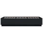 Estructura cama con luces LED madera ingeniería negro 100x200cm de vidaXL, Camas y somieres - Ref: Foro24-3209626, Precio: 13...
