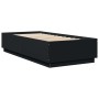 Estructura cama con luces LED madera ingeniería negro 100x200cm de vidaXL, Camas y somieres - Ref: Foro24-3209626, Precio: 13...