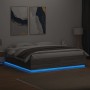 Estructura cama con luces LED madera gris Sonoma 180x200 cm de vidaXL, Camas y somieres - Ref: Foro24-3209595, Precio: 187,15...