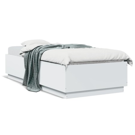 Estructura de cama madera de ingeniería blanca 90x200 cm de vidaXL, Camas y somieres - Ref: Foro24-3209723, Precio: 119,57 €,...