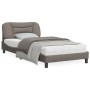 Estructura de cama con luces LED tela gris taupe 100x200 cm de vidaXL, Camas y somieres - Ref: Foro24-3213687, Precio: 163,17...
