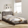 Estructura de cama con luces LED tela gris taupe 100x200 cm de vidaXL, Camas y somieres - Ref: Foro24-3213687, Precio: 163,17...
