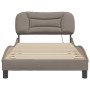 Estructura de cama con luces LED tela gris taupe 100x200 cm de vidaXL, Camas y somieres - Ref: Foro24-3213687, Precio: 163,17...