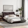 Estructura de cama con luces LED tela marrón oscuro 120x200 cm de vidaXL, Camas y somieres - Ref: Foro24-3213693, Precio: 201...