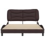 Estructura de cama con luces LED tela marrón oscuro 120x200 cm de vidaXL, Camas y somieres - Ref: Foro24-3213693, Precio: 201...