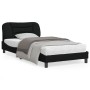 Estructura de cama con luces LED tela negro 100x200 cm de vidaXL, Camas y somieres - Ref: Foro24-3213685, Precio: 169,71 €, D...