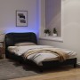 Estructura de cama con luces LED tela negro 100x200 cm de vidaXL, Camas y somieres - Ref: Foro24-3213685, Precio: 169,71 €, D...