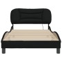 Estructura de cama con luces LED tela negro 100x200 cm de vidaXL, Camas y somieres - Ref: Foro24-3213685, Precio: 169,71 €, D...