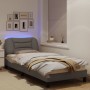 Estructura de cama con luces LED tela gris taupe 80x200 cm de vidaXL, Camas y somieres - Ref: Foro24-3213666, Precio: 157,18 ...