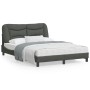 Estructura de cama con luces LED tela gris oscuro 120x200 cm de vidaXL, Camas y somieres - Ref: Foro24-3213691, Precio: 196,9...