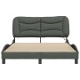 Estructura de cama con luces LED tela gris oscuro 120x200 cm de vidaXL, Camas y somieres - Ref: Foro24-3213691, Precio: 196,9...