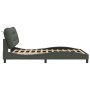 Estructura de cama con luces LED tela gris oscuro 120x200 cm de vidaXL, Camas y somieres - Ref: Foro24-3213691, Precio: 196,9...