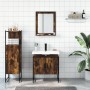 Set de muebles baño 3 pzas madera contrachapada roble ahumado de vidaXL, Muebles de baño - Ref: Foro24-3214346, Precio: 139,2...