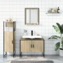 Set de muebles de baño 3 pzas madera contrachapada roble sonoma de vidaXL, Muebles de baño - Ref: Foro24-3214350, Precio: 154...