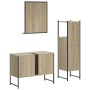 Set de muebles de baño 3 pzas madera contrachapada roble sonoma de vidaXL, Muebles de baño - Ref: Foro24-3214350, Precio: 154...