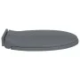 Tapa y asiento de váter con cierre suave ovalada gris de vidaXL, Asientos de inodoros y bidés - Ref: Foro24-145816, Precio: 3...