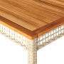Mesa de jardín ratán sintético madera acacia beige 180x90x75 cm de vidaXL, Mesas de jardín - Ref: Foro24-366281, Precio: 180,...