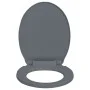 Tapa y asiento de váter con cierre suave ovalada gris de vidaXL, Asientos de inodoros y bidés - Ref: Foro24-145816, Precio: 3...