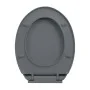Tapa y asiento de váter con cierre suave ovalada gris de vidaXL, Asientos de inodoros y bidés - Ref: Foro24-145816, Precio: 3...
