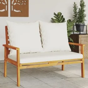 Gartensofa mit Kissen aus massivem Akazienholz, 120 cm. von vidaXL, Modulare Sofas für den Außenbereich - Ref: Foro24-366378,...