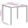 Mesa de jardín superficie de vidrio ratán PE blanco 90x90x75 cm de vidaXL, Mesas de jardín - Ref: Foro24-368123, Precio: 103,...